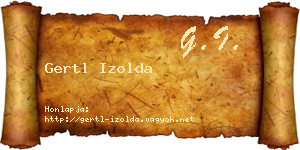Gertl Izolda névjegykártya